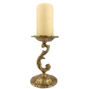 Antique Candle Holder, Brass Candle Holder, Vintage Brass Candlestick