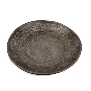 Antique Copper Tray, 19th Ottoman Copper Plate, 1800s Copper Tray, Handmade Hammered Copper Tray