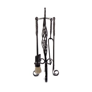 Antique Fireplace Tool Set, Large Fire Pit Tool Set, Fireplace Decor, Fireplace Accessory