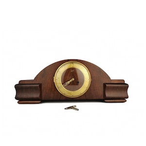 Wooden Mantel Clock, Vintage Table Clock, Baduf Table Clock