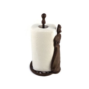 Suporte para rolo de papel de cozinha em ferro fundido, suporte para rolo de papel de cozinha