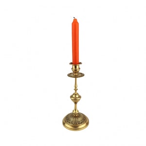 Antique Candle Holder, Brass Candle Holder, Vintage Brass Candlestick
