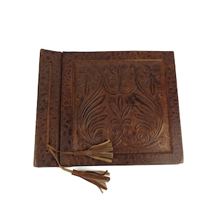 Vintage Photo Album, Handmade Leather Photo Album, Collectible Photo Album