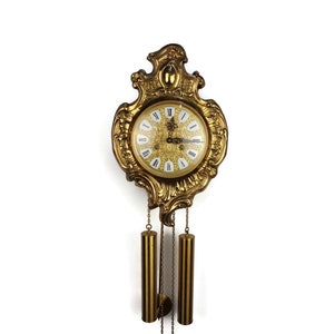 Antique Brass Wall Clock, Hermle Wall Clock