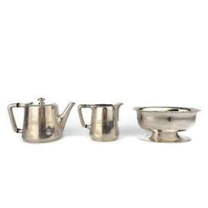 Vintage Silver Plated Tea Coffee Set,  Wiskemann Silver Plated Tea Coffee Set