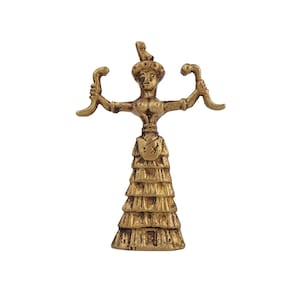 Antique Bronze Minoan Snake Goddess Statue