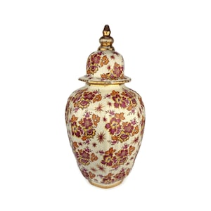 Antique Large Delft Jar, Delfts Ginger Jar, Delft Ceramic Cabinet Urn