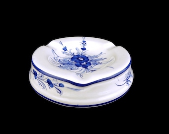 Vintage Ceramic Ashtray, Handpainted Ceramic Ashtray