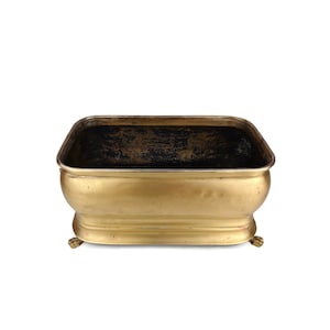Antique Brass Planter, Vintage Brass Jardiniere