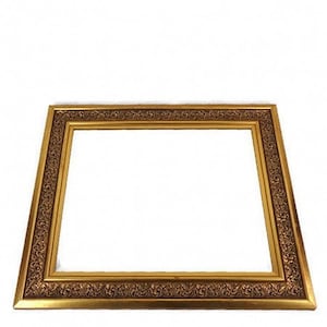 Wall Mirror With Wooden Gold Frame, Gold Frame Wall Mirror, Art Deco Wall Mirror