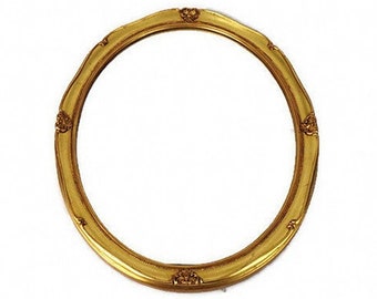 Antique Oval Wall Mirror, Victorian Ornate Wall Mirror, Gold Wooden Mirror
