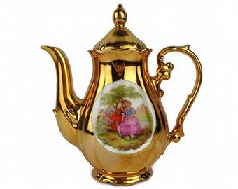 Gold Ceramic Teapot Germany