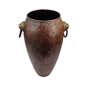 Large Copper Vase, Antique Copper Vase, 20th Century French Vase, 1900s Handmade Copper Vase