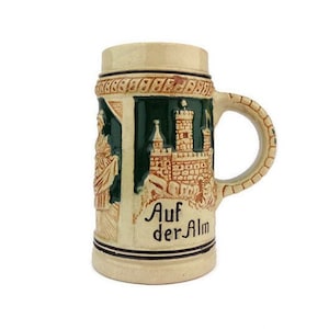 Octoberfest Ceramic Mug, Vintage Octoberfest Mug Germany, German Beer Mug, Ceramic Punch Mug