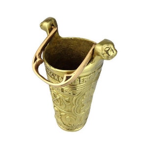 Antique Bronze Situla, 1900s French Bronze Situla, 20th Century Bronze Situla, Gothic Revival Style