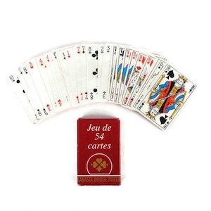 vintage Ensemble de 54 jeux de cartes, Ensemble complet de jeux de cartes, Ensemble de jeux de cartes Canasta, Ensemble de jeux de cartes de bridge, Ensemble de jeux de cartes de poker