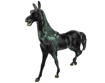 ギリシャの馬のブロンズ像（小）馬の置物古代動物彫刻抽象芸術