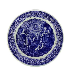 Royal Sphinx Boch Delfts Wall Plate, Large Delft Boch Ceramic Wall Plate, Charger Delft Boch Wall Plate