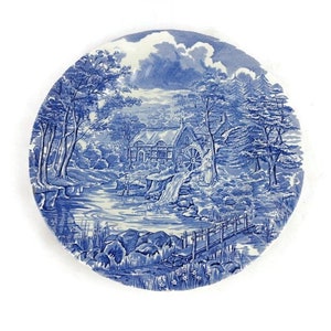 English Porcelain Plate, Handpainted Porcelain Plate, Staffordshire Porcelain Plate