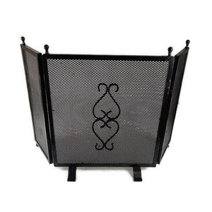 Antique Iron Fireplace Screen, Iron Fireplace Screen, Fireplace Decor, Fireplace Accessory