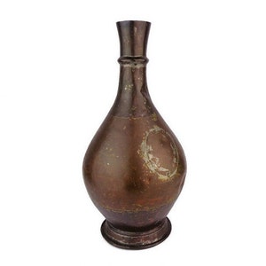 Antique Copper Vase, 19th Century Copper Vase, 1800s Handmade Copper Vase, Large Copper Vase
