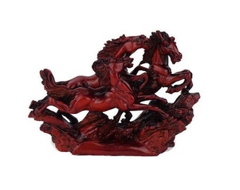 Escultura de caballos antiguos, estatua de caballos vintage