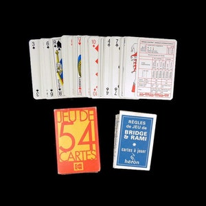 ヴィンテージ カード ゲーム セット 54 個、フル カード ゲーム セット、カナスタ カード ゲーム セット、ブリッジ カード ゲーム セット、ポーカー カード ゲーム セット