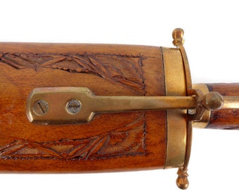 Ancien set de couteau et fourchette de service. Inde