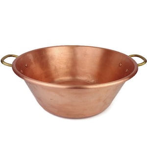 French Copper Jam Preserve Pot, Large Solid Copper Jam Preserve Pot France