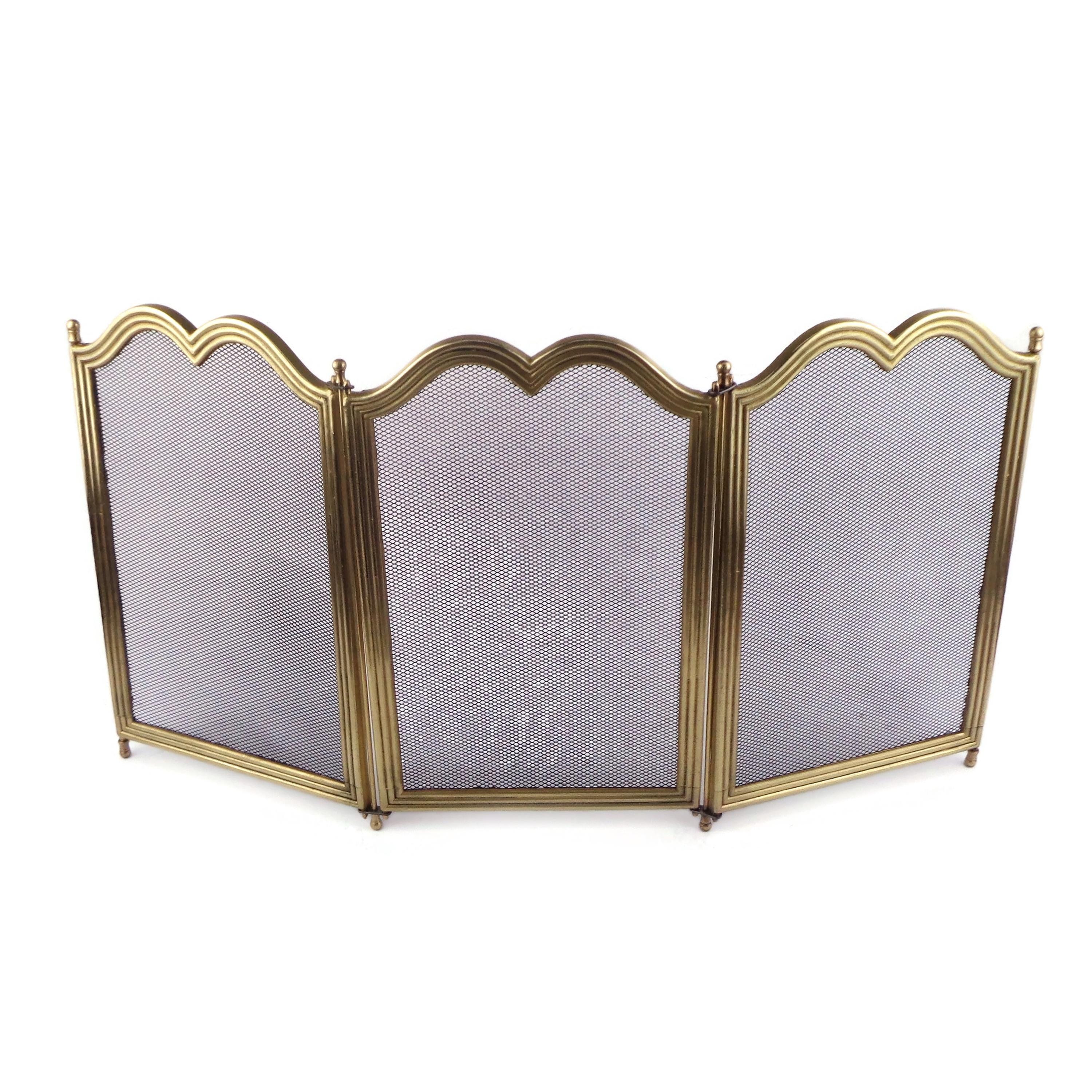 Antique Brass Fireplace Screen, Fireplace Accessory - Etsy