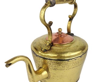 Antique Moroccan Teapot, Moroccan Brass Teapot