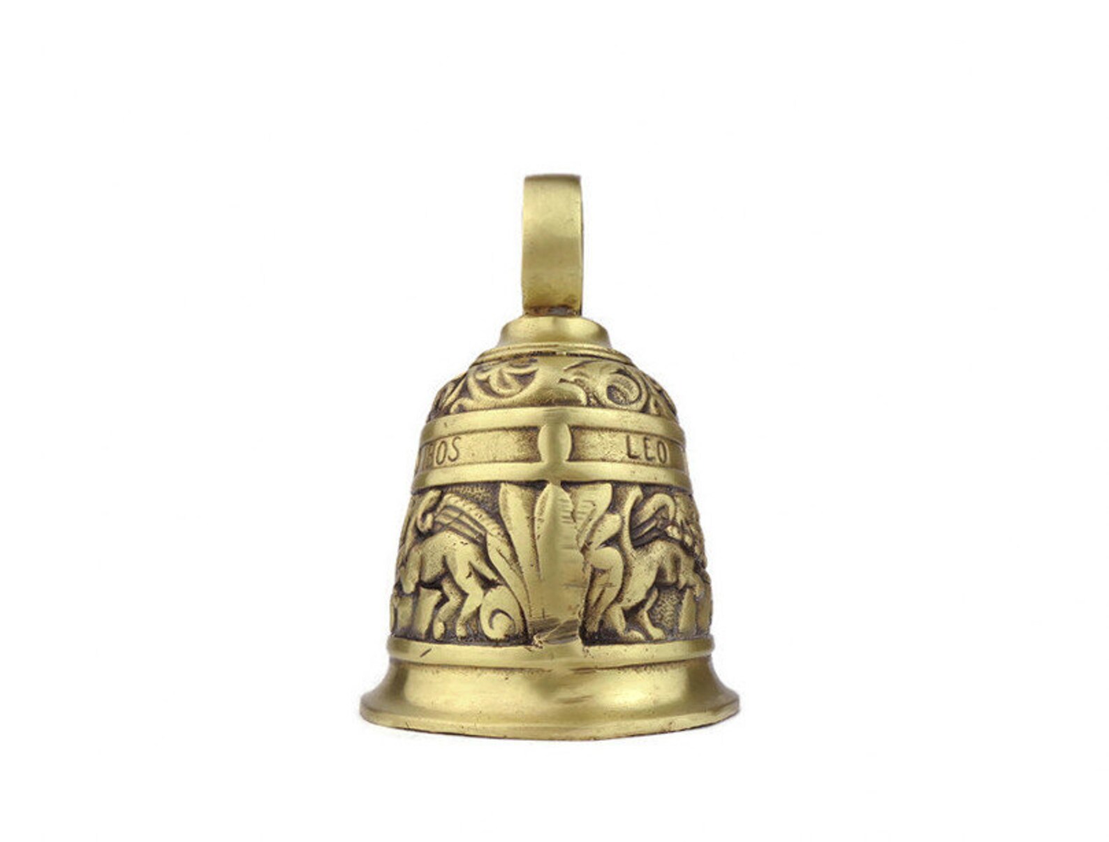Antique Brass Bell Large Brass Bell Brass Temple Bell Large Etsy