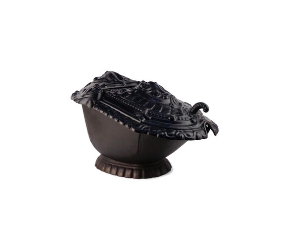 Carbone Secchio Caminetto Metallo Nero 12L Stile Vintage Bin - Foto 5