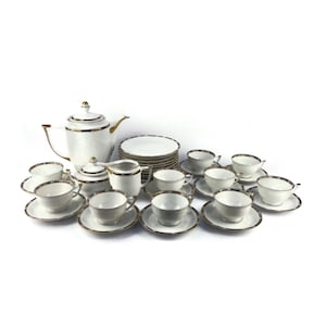Vintage Porcelain Tea Coffee Set, German Porcelain Coffee Tea Set