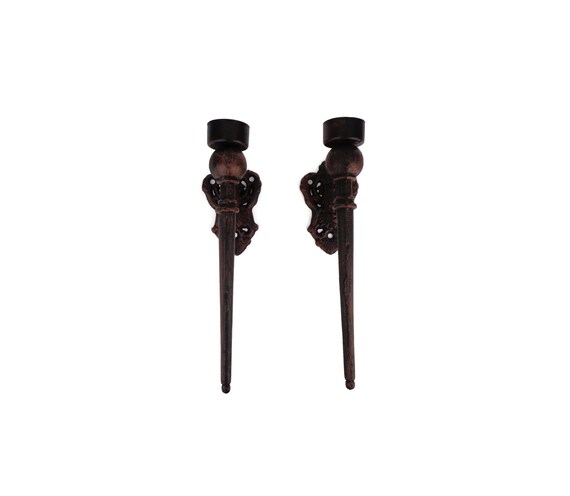Antike Wandkerzenhalter Set, Wandkerzenhalter, Alte Wandkerzenhalter
