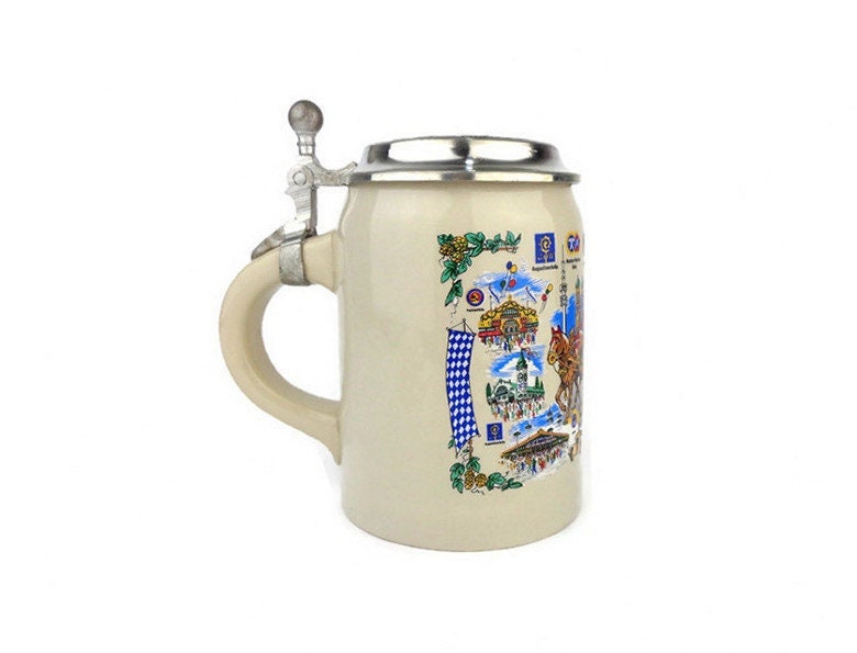 Octoberfest Ceramic Mug Vintage Octoberfest Mug Munchen Etsy