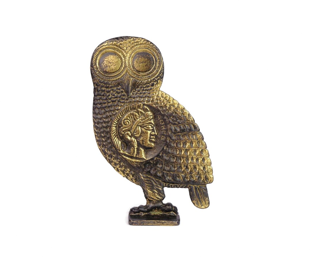 Antique Owl Figurine Vintage Owl Statue Owl Brass Sculpture Etsy