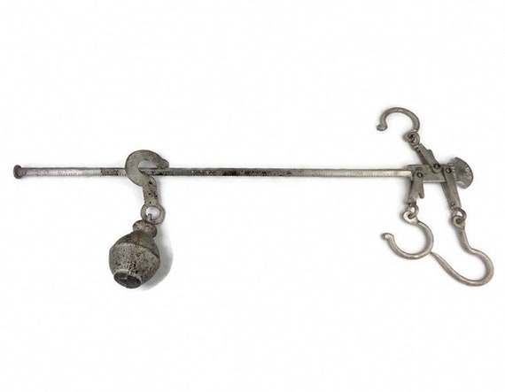 アンティーク天秤 フランス製、フランス製天秤 120 kg、吊り下げ式天秤