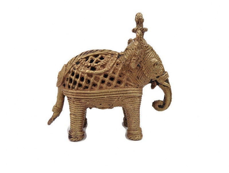 Dhokra Art Vintage Door Pull Elephant Figure Brass Door -  Norway