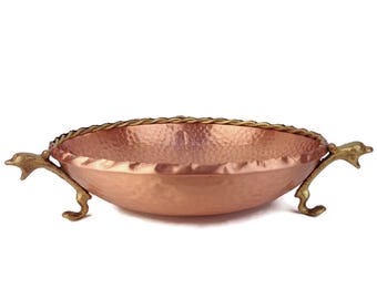 Antique Fruits Bowl, Copper Fruits Tray, Copper Fruits Bowl, Fruits Serving Basket