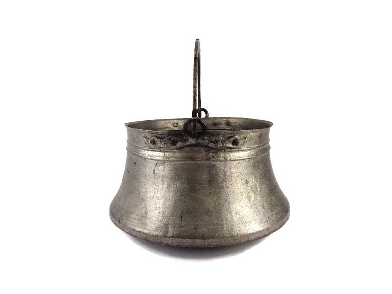 Antique Copper Cauldron, Large Copper Cauldron, Hand Hammered Copper ...