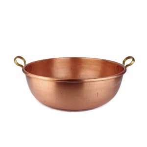 Vintage French Copper Jam Preserve Pot, Large Solid Copper Jam Preserve Pot France