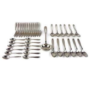 Antique Silver Plated Serving Utensils, Vintage Silver Plated Serving Set, Silver Plated Ladle, Silver Plated Spoons, Silver Plated Forks