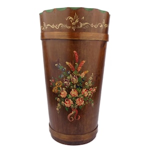 Vintage Wooden Umbrella Holder, Handmade Wooden Umbrella Stand, Cane Holder