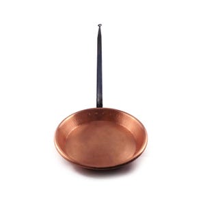 Antique Copper Saucepan With Iron Handle, Handmade Copper Cooking Pan