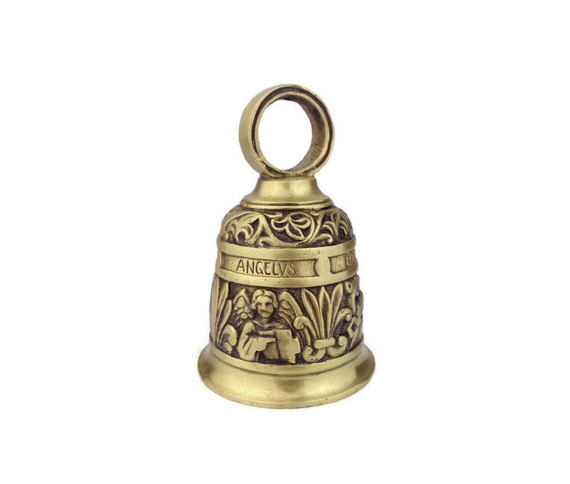 Antique Brass Bell Large Brass Bell Brass Temple Bell Large Etsy