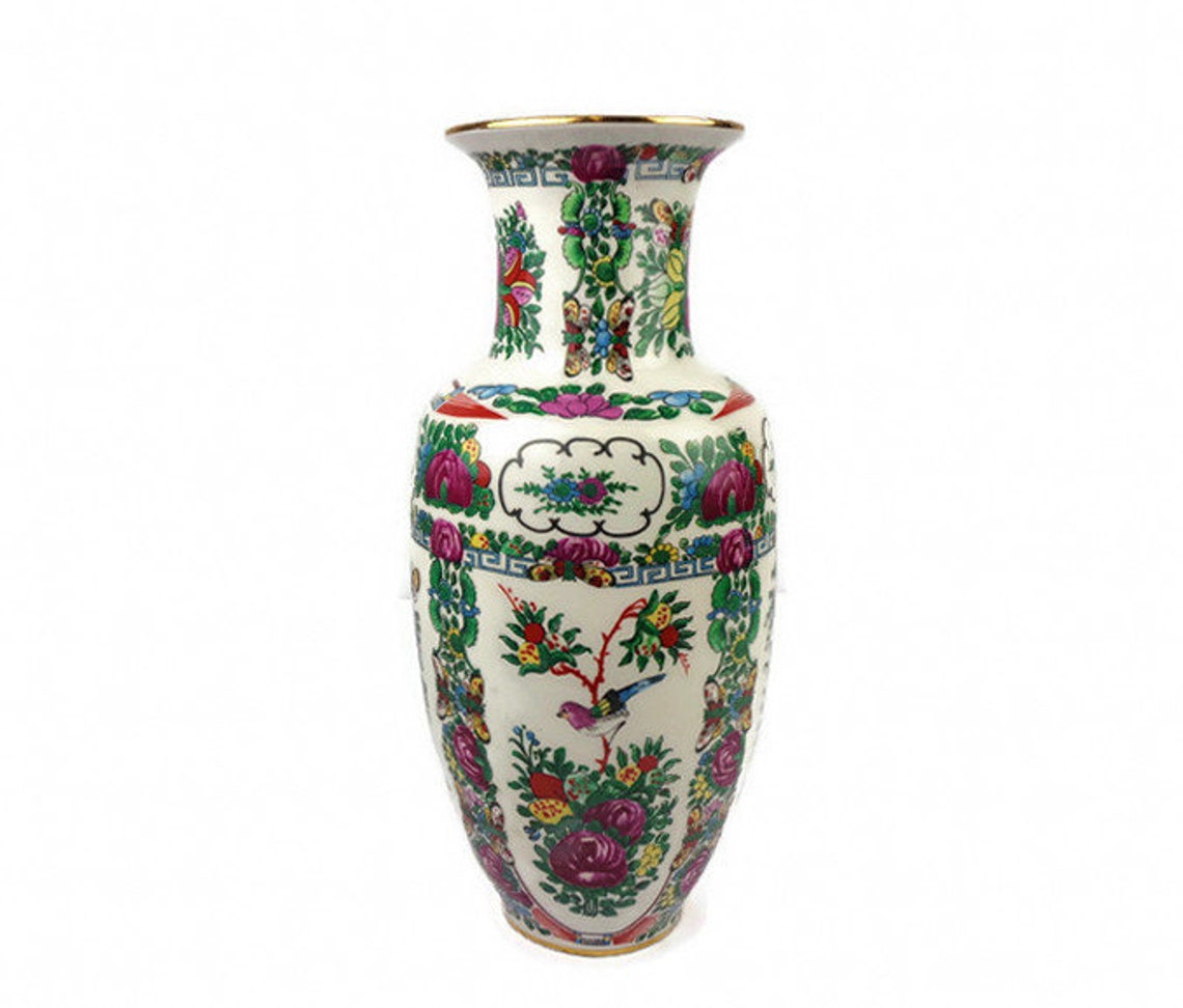 Antique Large Chinese Ceramic Vase Handpainted Chinese Etsy