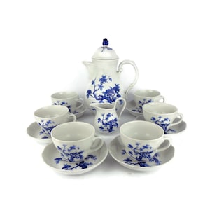 Antique Porcelain Coffee Tea Set, Bavarian Porcelain Tea Coffee Set