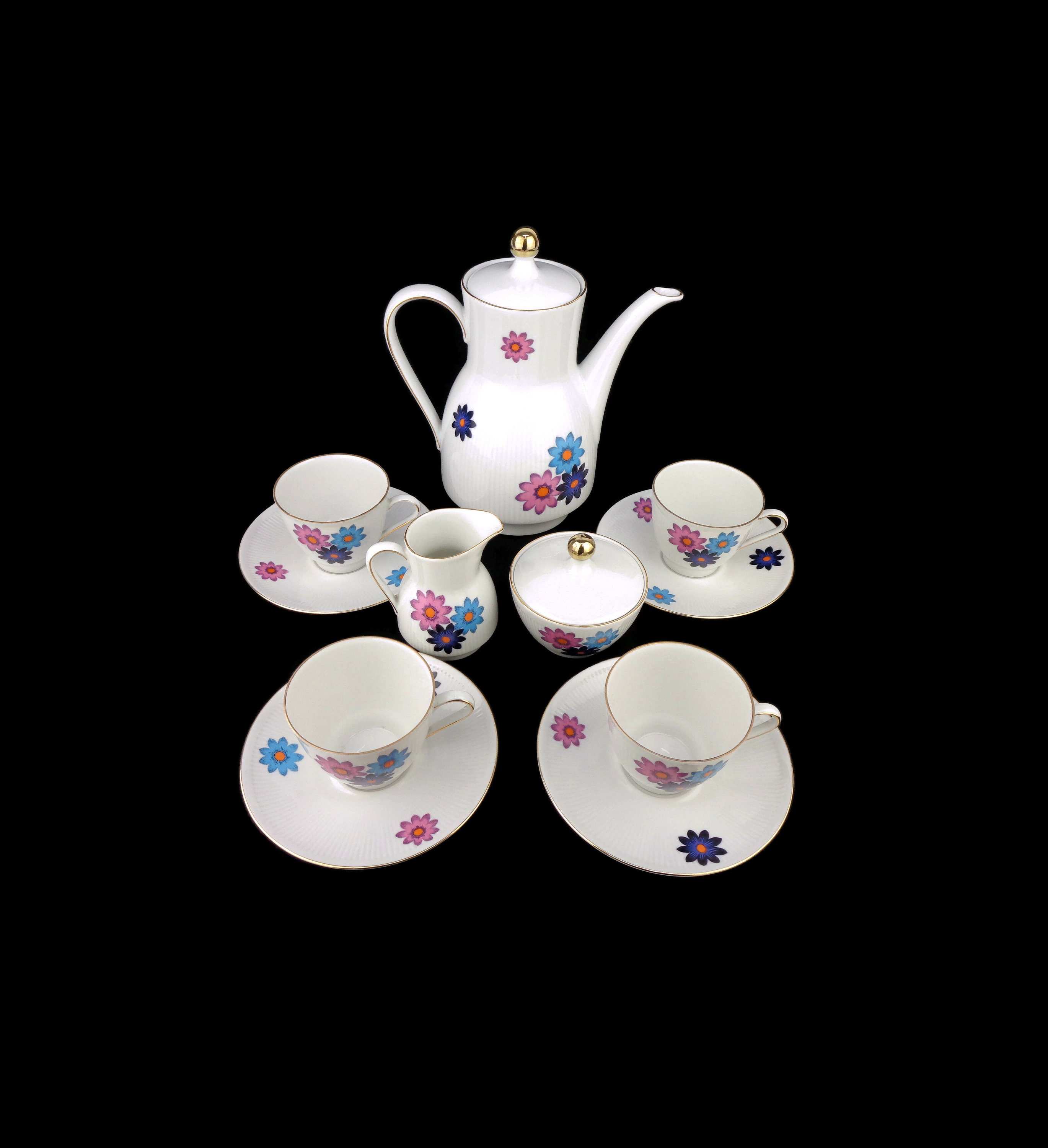 Vintage Porcelain Tea Coffee Set, Bavarian Porcelain Coffee Tea Set - Etsy