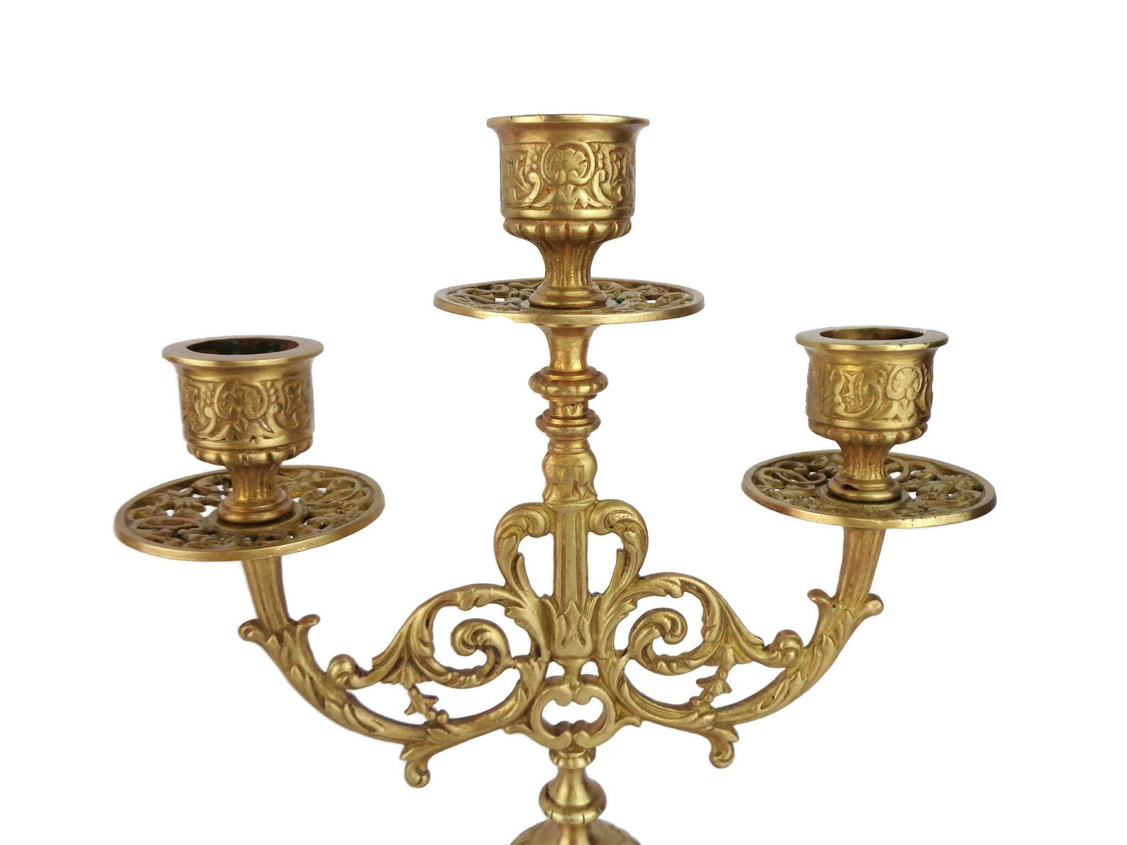 Antique Brass Candle Holder Set French Brass Candlestick Set Etsy